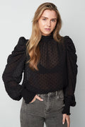 Velvet Noir Blouse